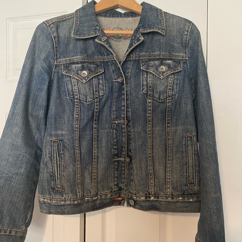 GAP 1969 Mens Denim Distressed Jacket (Fall 06)- Medium